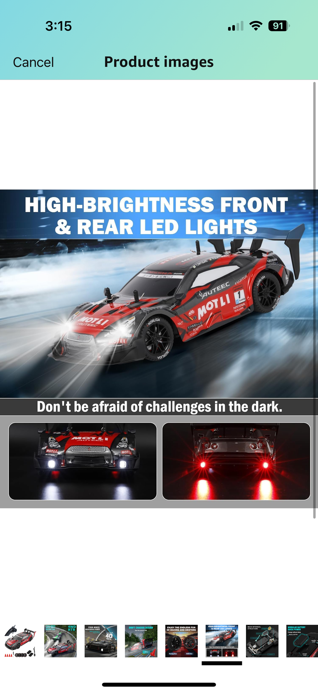 BMW AMG Burnout Red 1:14 Rc Drift car 4x4 Drive with multiple accessories