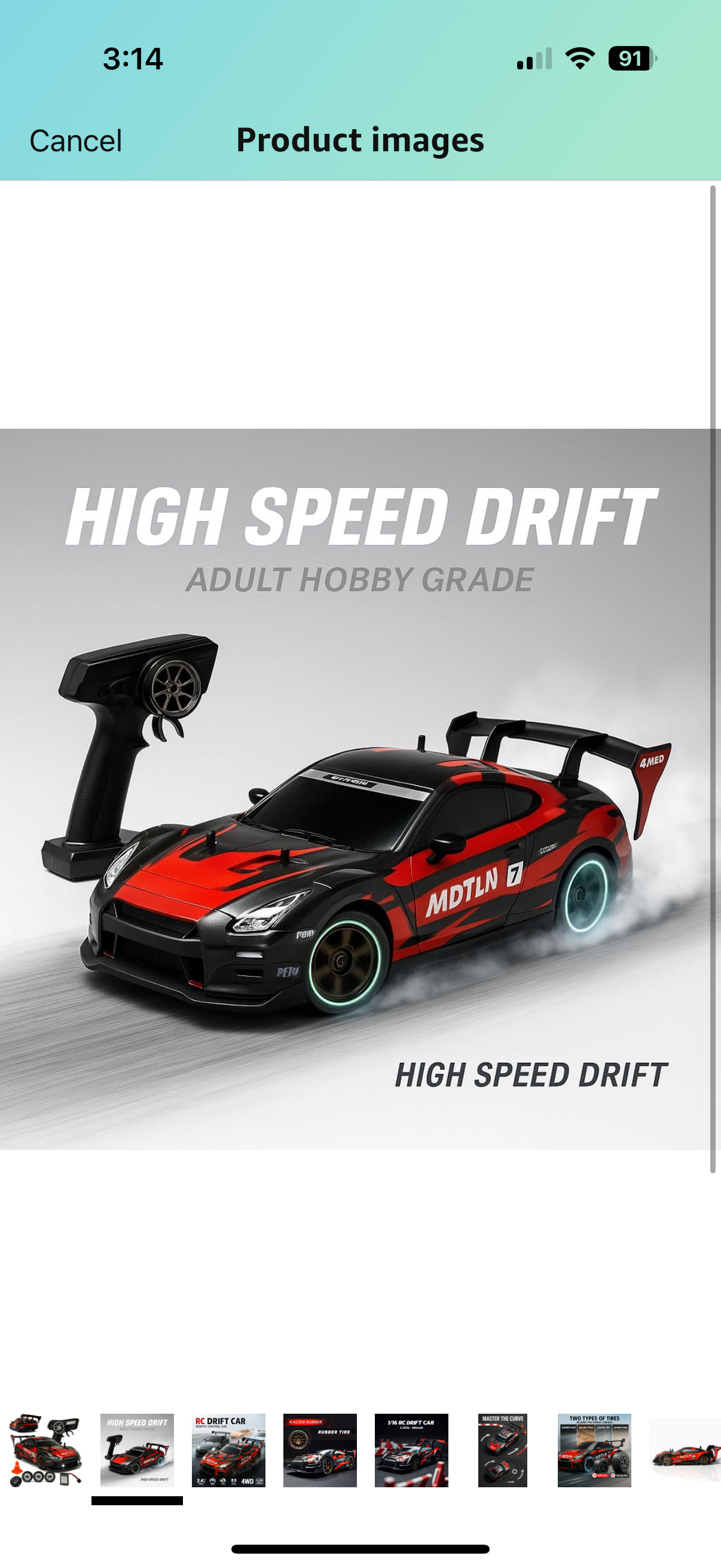 BMW AMG Burnout Red 1:14 Rc Drift car 4x4 Drive with multiple accessories