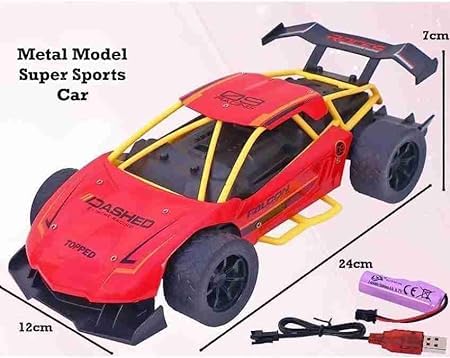 Alloy Metal Drift Speed – Racing Model Super Sports Remote Control Car with Rubber Tyres