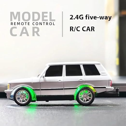 Black Range Rover - 1:64 Mini Remote Control Car Alloy SUV Travel Model Desktop Indoor Play Gift