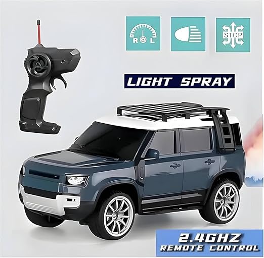 Jack Royal High-Speed Off-Road Defender Rover Rc Car with Light Racing Car Toy Vehicle Remote Control Car for Kids (Rechargeable)