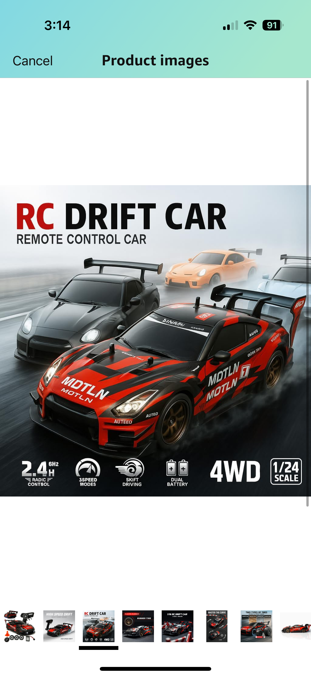 BMW AMG Burnout Red 1:14 Rc Drift car 4x4 Drive with multiple accessories