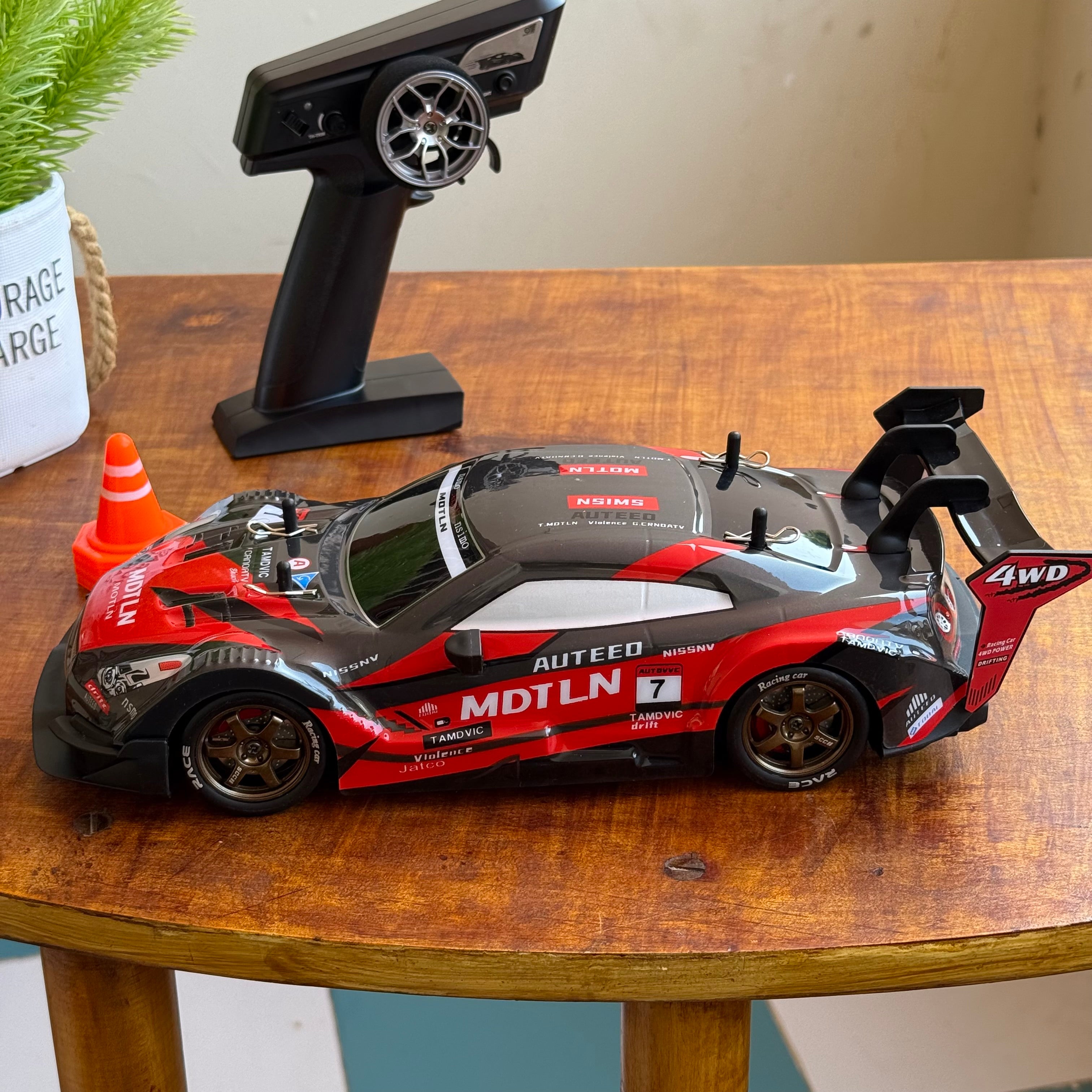 BMW AMG Burnout Red 1:14 Rc Drift car 4x4 Drive with multiple accessories