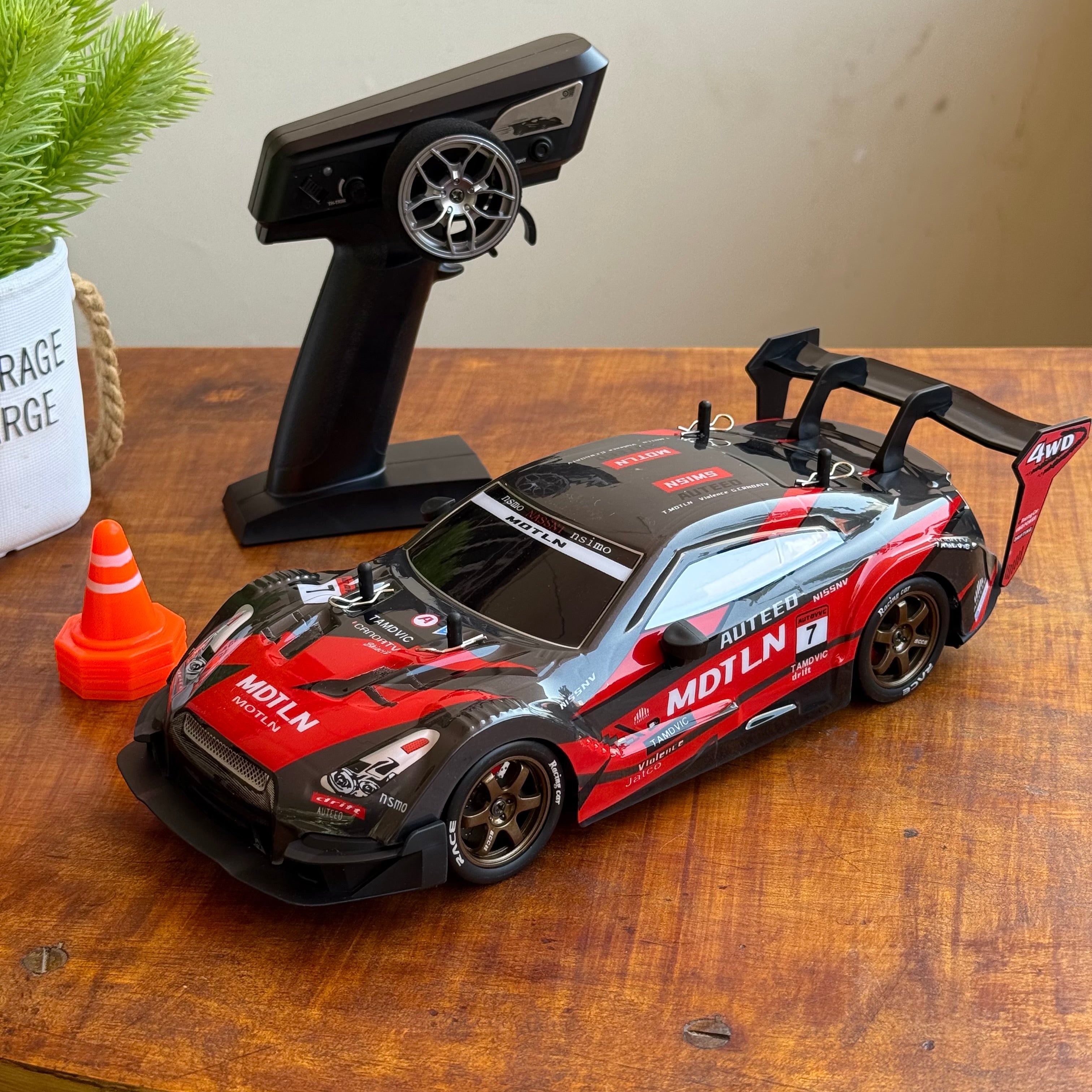 BMW AMG Burnout Red 1:14 Rc Drift car 4x4 Drive with multiple accessories