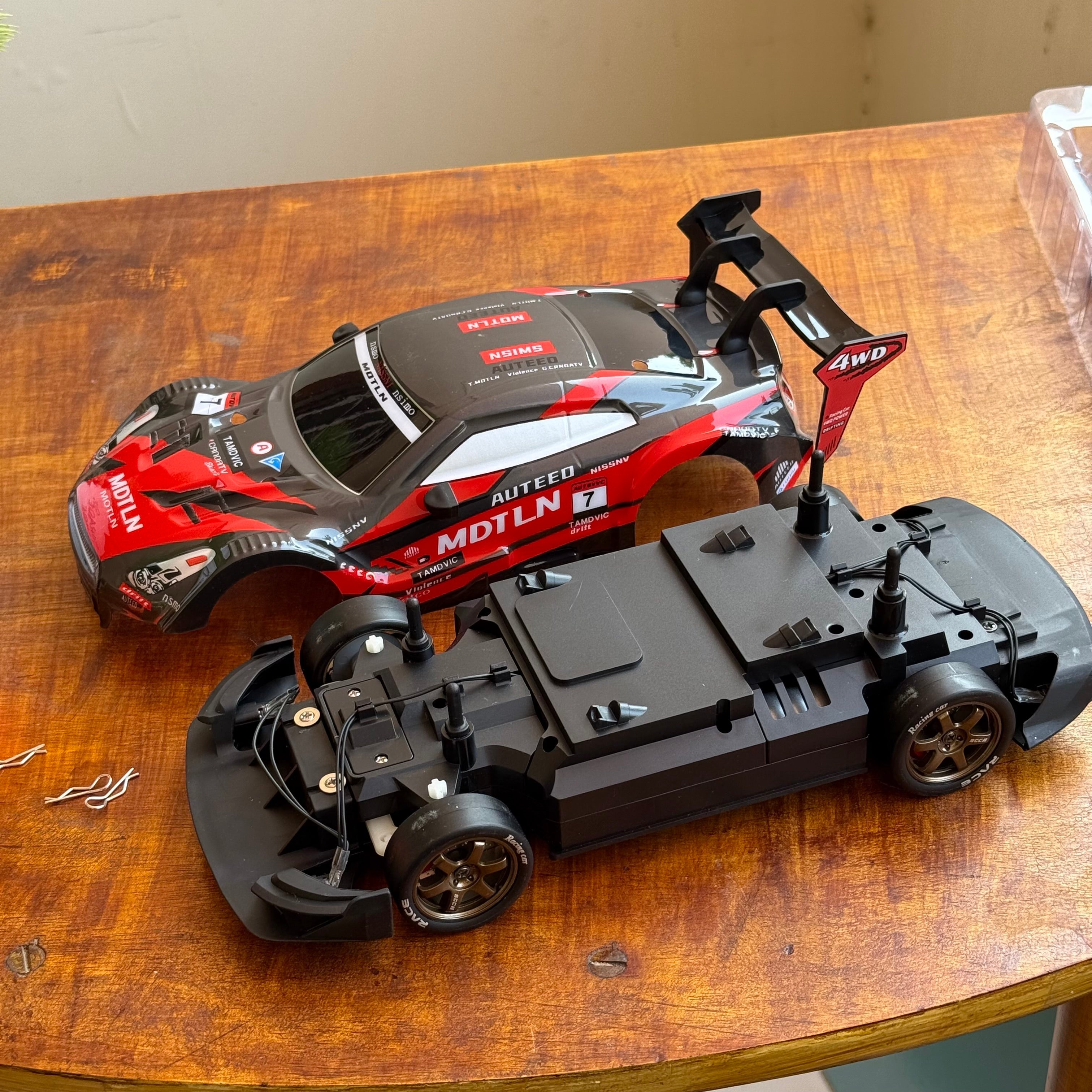 BMW AMG Burnout Red 1:14 Rc Drift car 4x4 Drive with multiple accessories