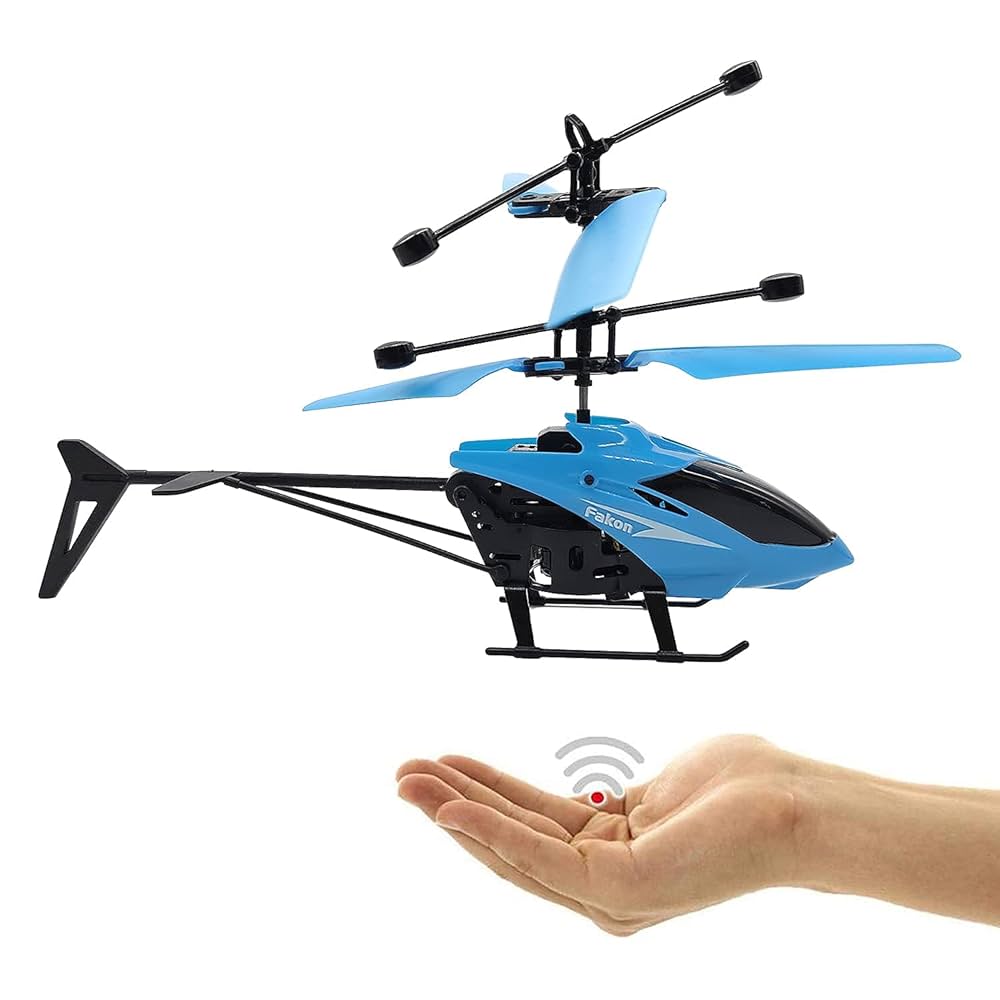 Induction Flying RC Helicopter - Remote Control with Charging Cable