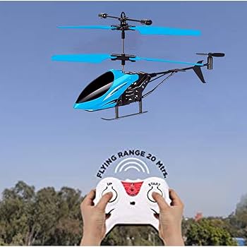 Induction Flying RC Helicopter - Remote Control with Charging Cable