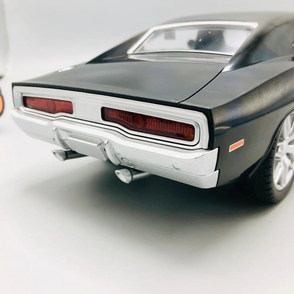 Moka Remote Control High Speed Toy Muscle Cars Fast & Furious Glossy Black Lights and Door Open Feature