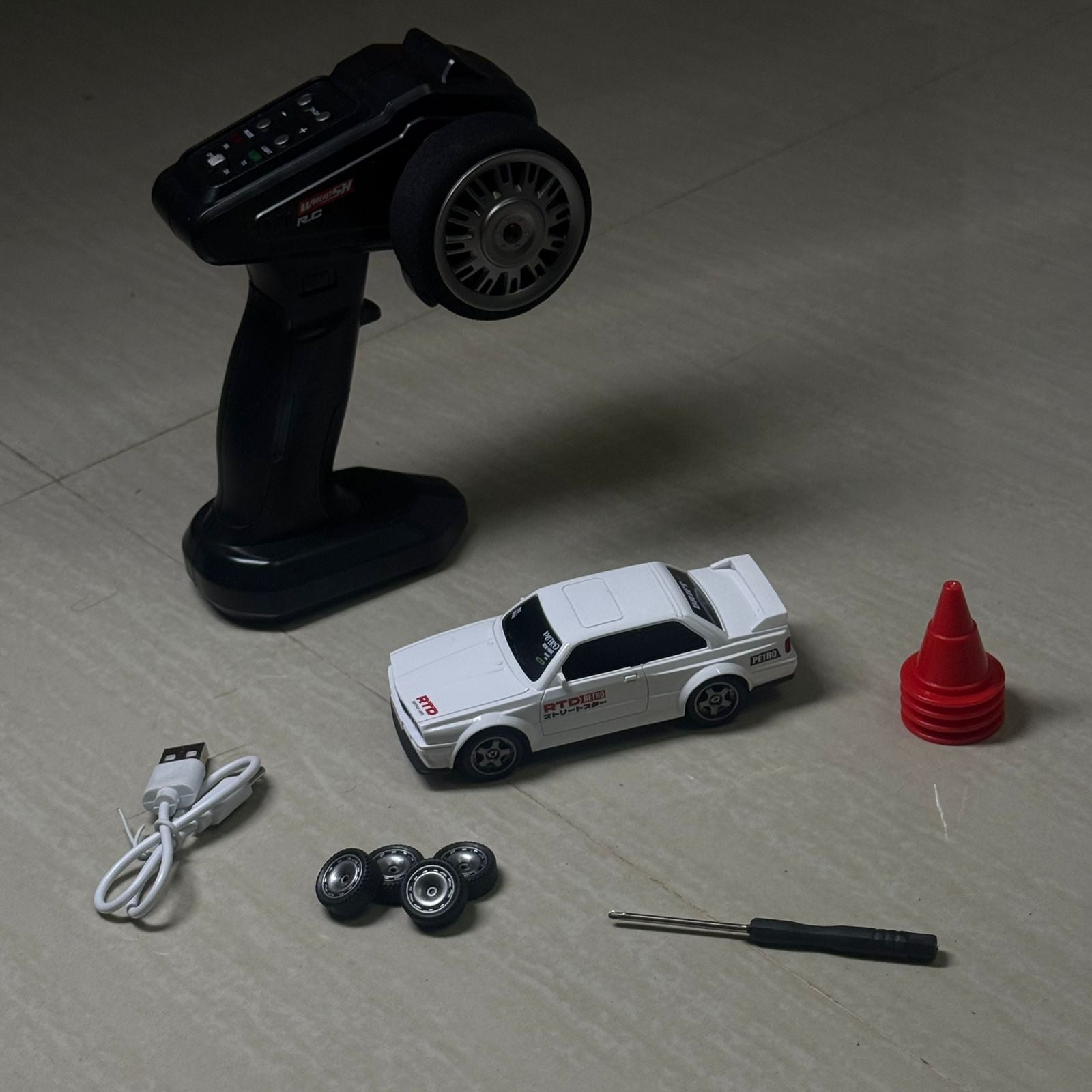 Gyro type Premium RC Drift Car with Light Indicator Speed Remote Control  - Any 1 Model Type C Charging