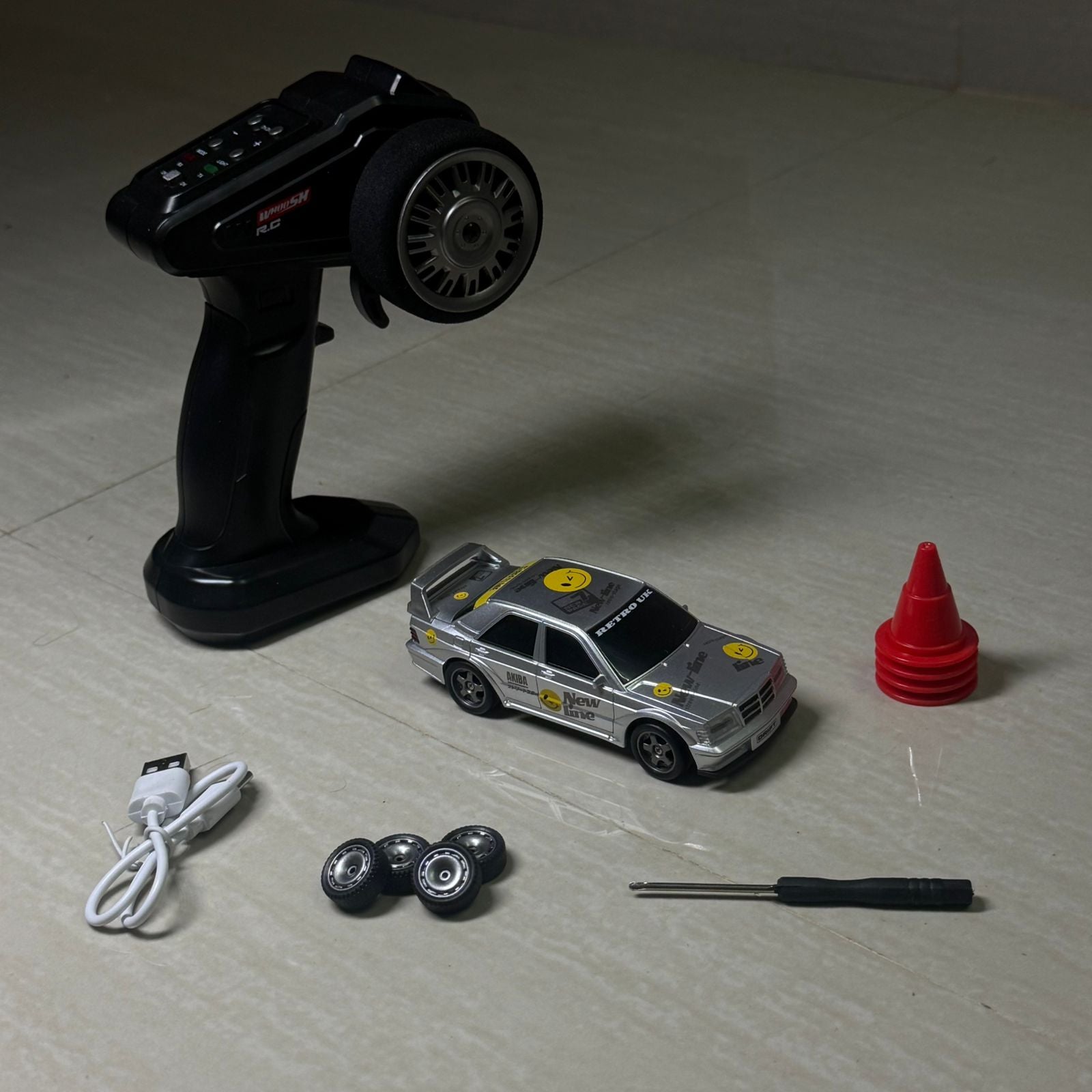 Premium RC Drift Car with Light Indicator Speed Remote Control  - Any 1 Model Type C Charging