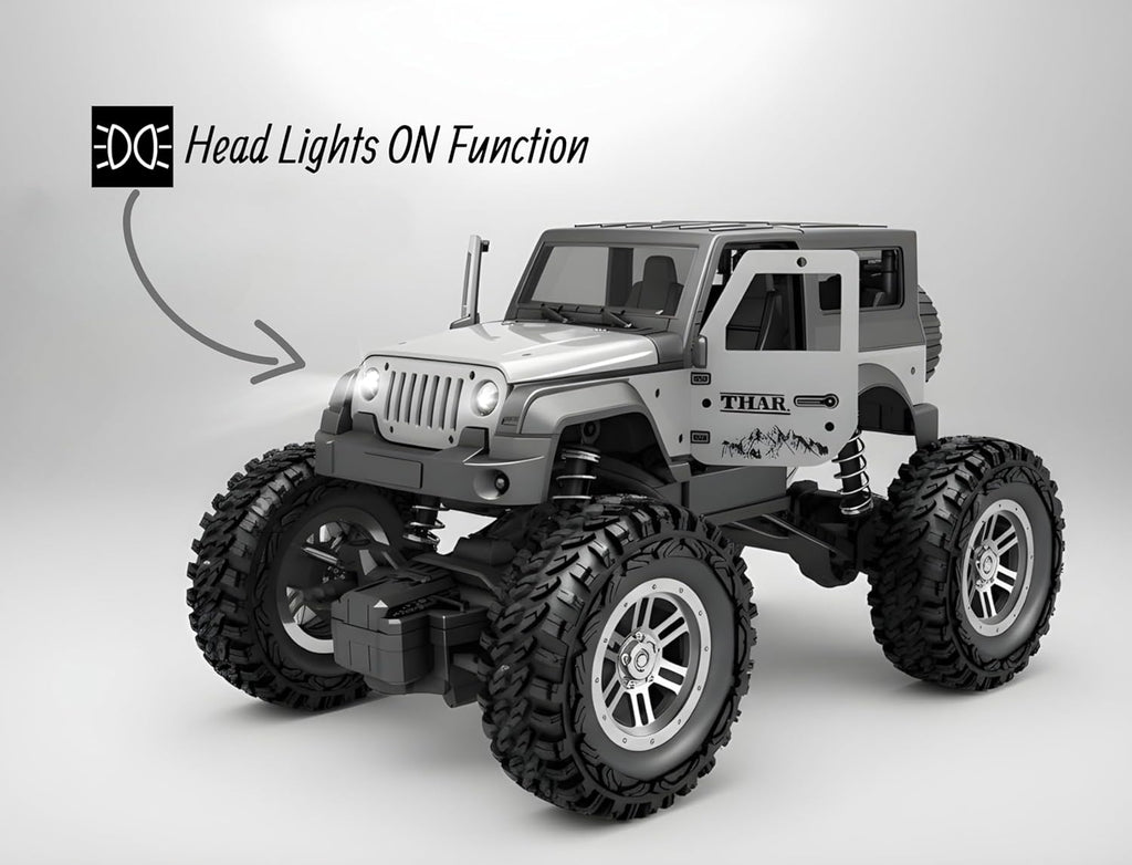 Remote Control Thar Rock Climbing Car for Rechargeable Off-Road Jeep Toy with Mist Spray-Any 1