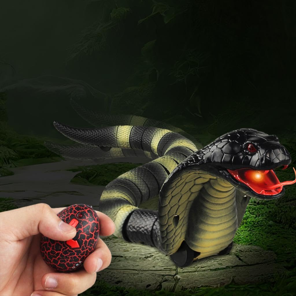 Remote Control Rattlesnake Model Snake Cobra for Kids Party Tricks and Prank
