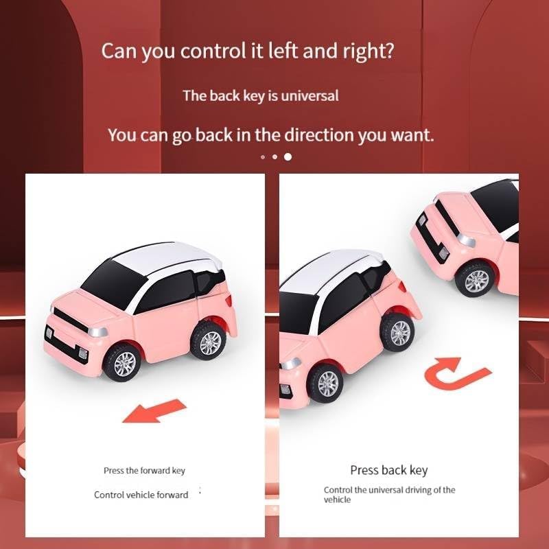 Watch Launcher Car - Mini Remote Control Car Watch Toys, Easy Control Safe 98.4ft Remote Control Distance Cute Wrist Racing Car Watch Silicone Strap with Dust Cover for Outdoor Any 1
