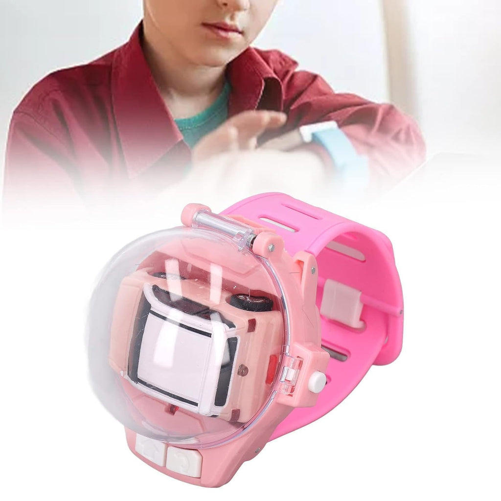 Watch Launcher Car - Mini Remote Control Car Watch Toys, Easy Control Safe 98.4ft Remote Control Distance Cute Wrist Racing Car Watch Silicone Strap with Dust Cover for Outdoor Any 1
