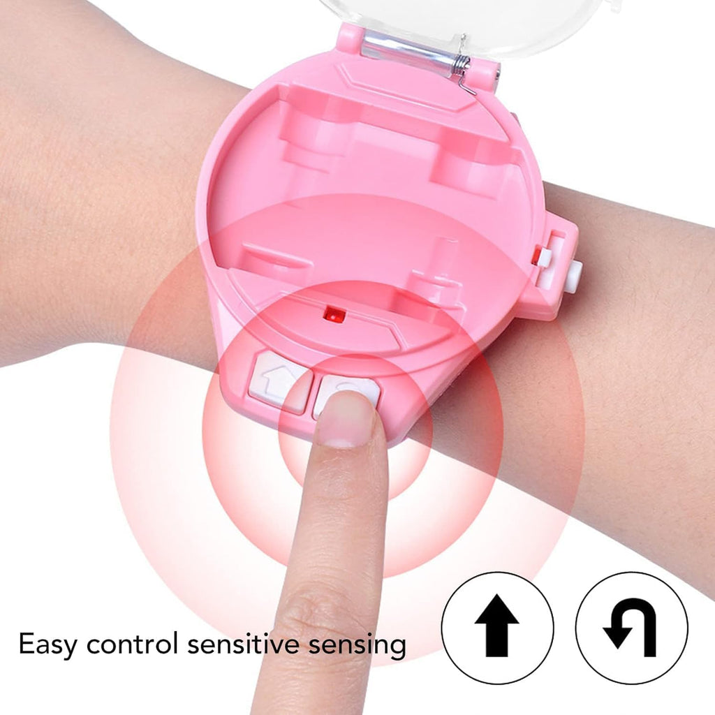 Watch Launcher Car - Mini Remote Control Car Watch Toys, Easy Control Safe 98.4ft Remote Control Distance Cute Wrist Racing Car Watch Silicone Strap with Dust Cover for Outdoor Any 1