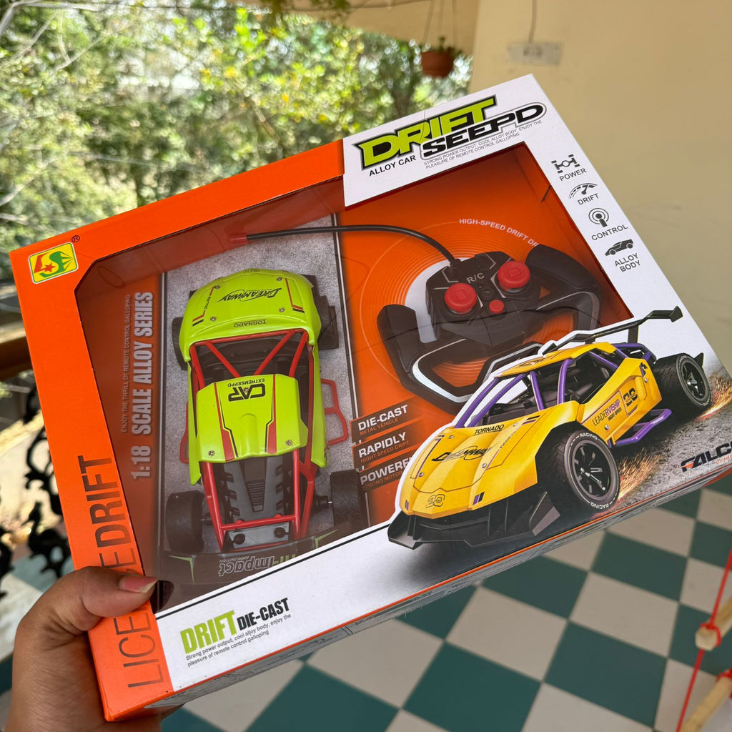 Alloy Metal Drift Speed – Racing Model Super Sports Remote Control Car with Rubber Tyres