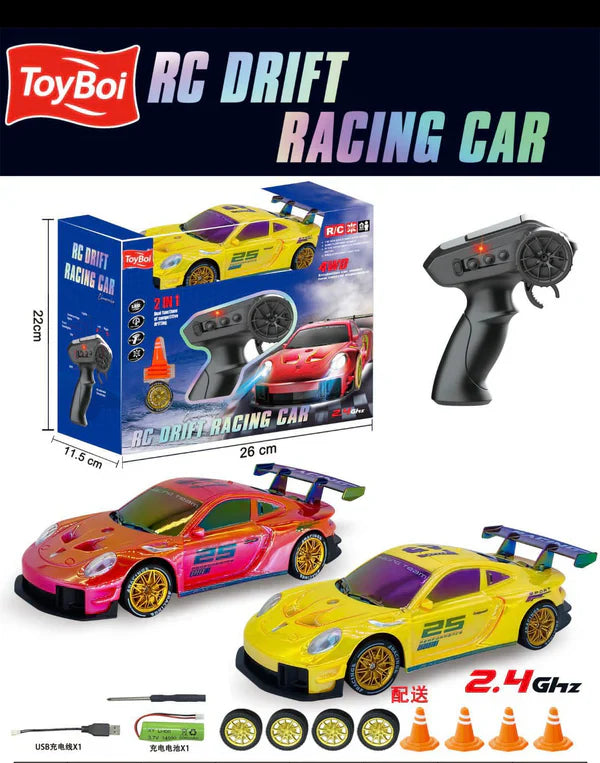 Red Metallic RC Drift Car - High Performance 36 Custom Series Remote Control Racing Toy