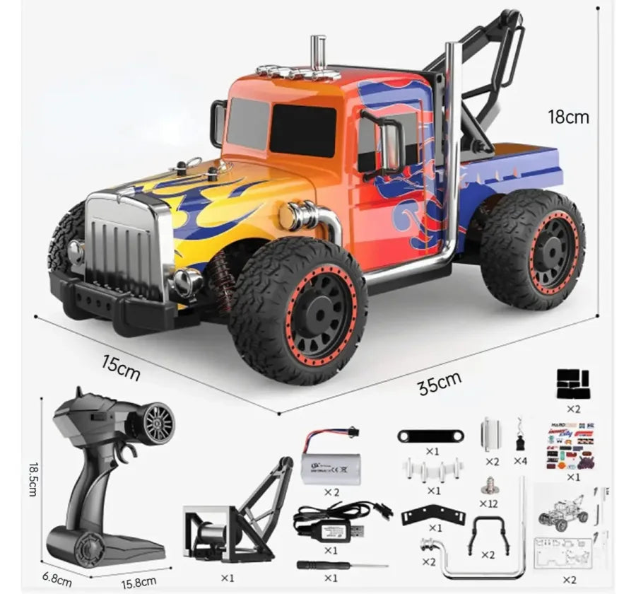 40Km/h Electrobotic 1:16 RC 2.4GHZ High Speed Remote Control Monster Truck, Red, 5Y+